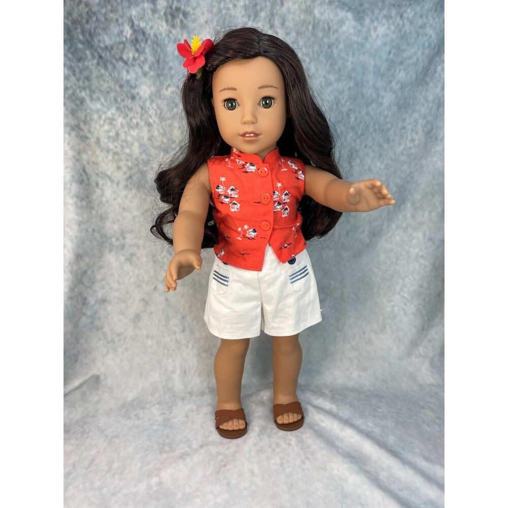 Nanea American Girl Doll Hawaiian historical + full meet outfit beautiful hair